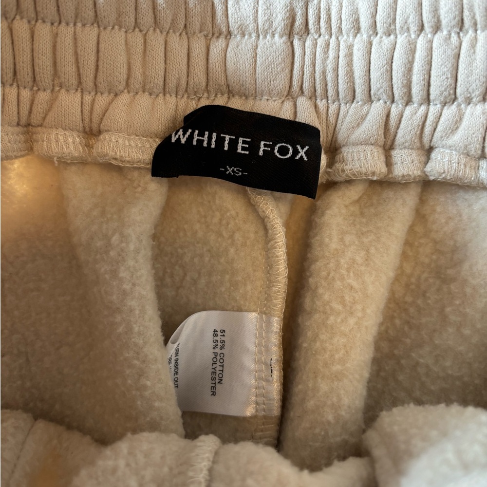 Women’s Beige White Fox Sweatpants - Picture 5 of 5